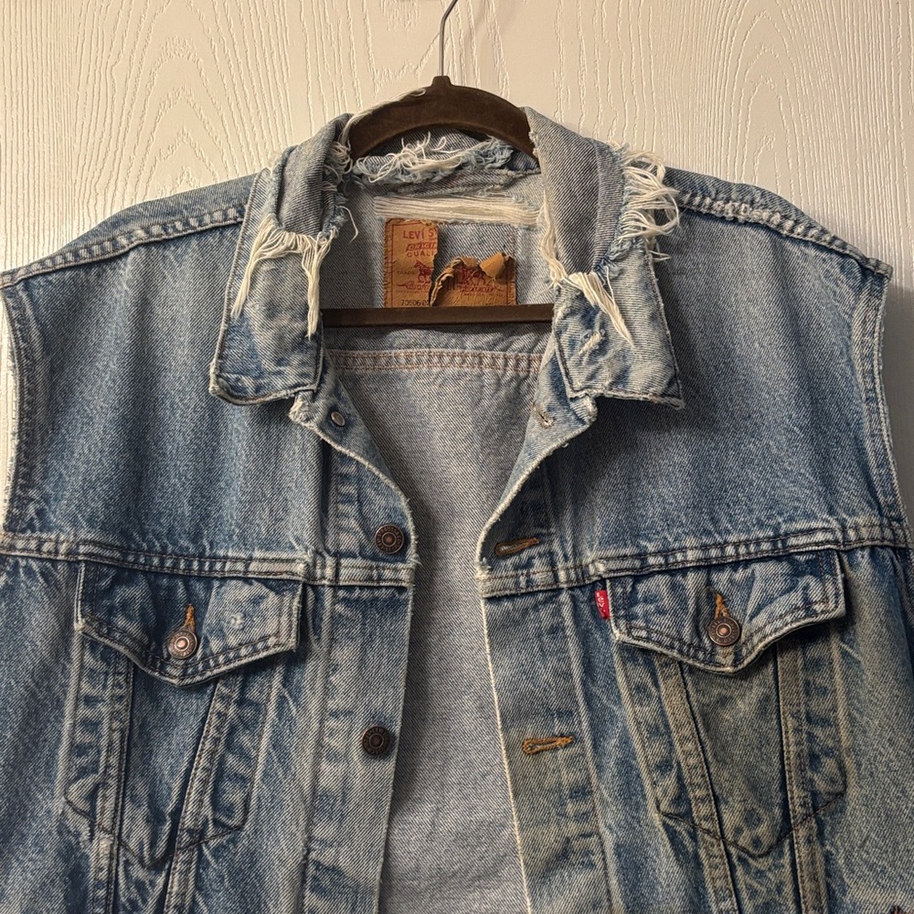 Vintage Levi's Distressed Light Blue Denim Jacket